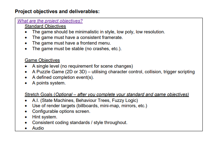 Image of project objectives and deliverables 
