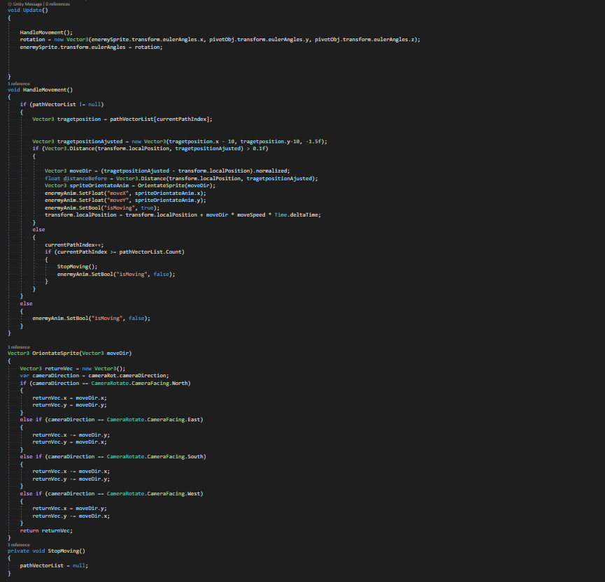 Image of enermy pathfinding code